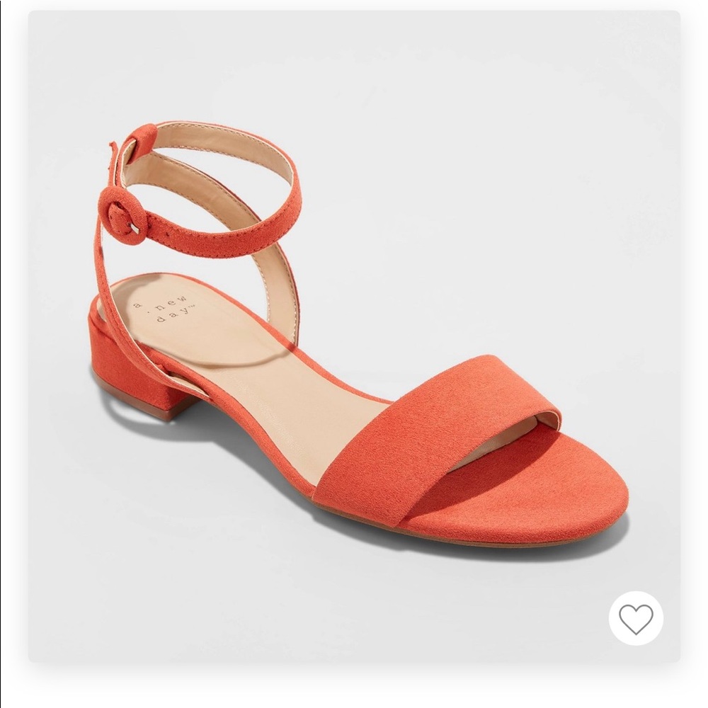 A New Day- coral ankle strap sandals